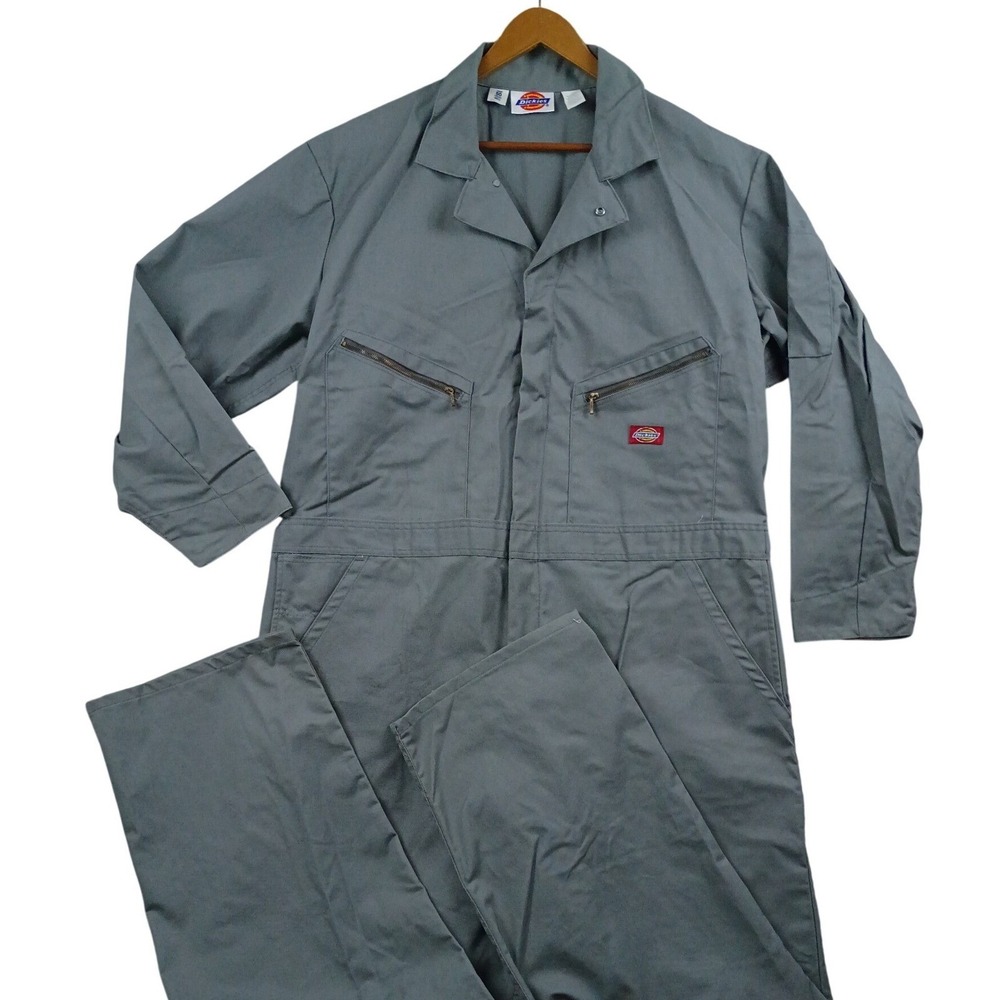 Dickies Coveralls Mens 50 Med Grey Vintage Deluxe 80s Workwear Jumpsuit Utility
